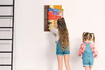 Magnetic writing board ice cream with topping theme