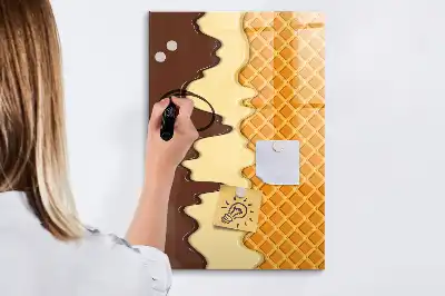 Magnetic writing board ice cream with topping theme