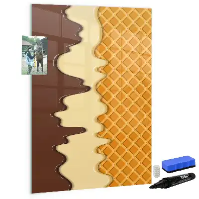 Magnetic writing board ice cream with topping theme