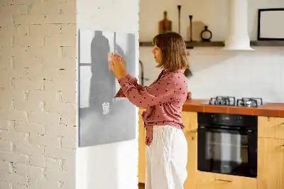 Magnetic dry erase board in light concrete finish
