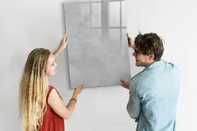 Magnetic dry erase board in light concrete finish