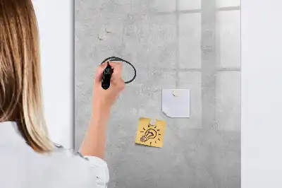 Magnetic dry erase board in light concrete finish