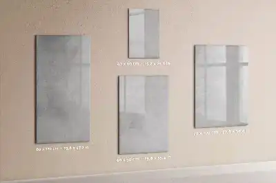 Magnetic dry erase board in light concrete finish