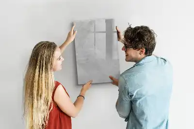 Magnetic dry erase board in light concrete finish