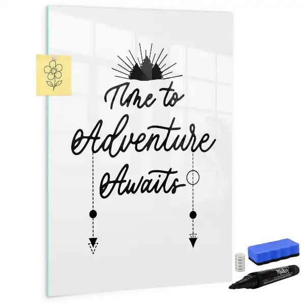 Magnetic dry erase board adventure design