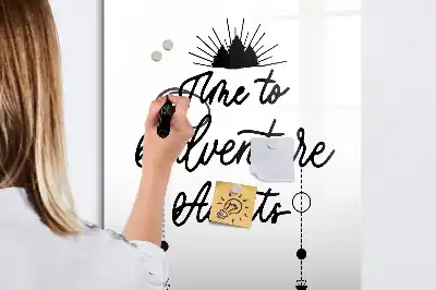 Magnetic dry erase board adventure design