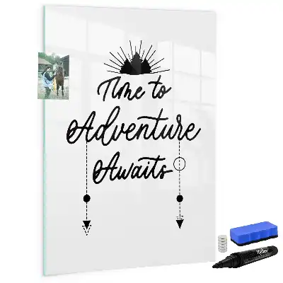 Magnetic dry erase board adventure design