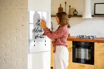 Magnetic dry erase board adventure design