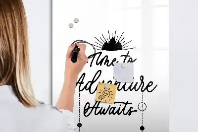 Magnetic dry erase board adventure design
