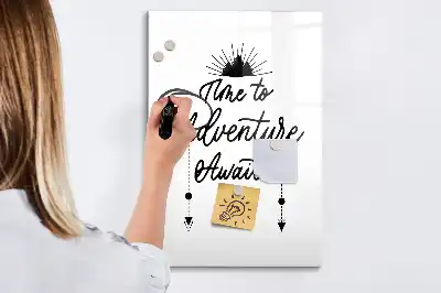 Magnetic dry erase board adventure design