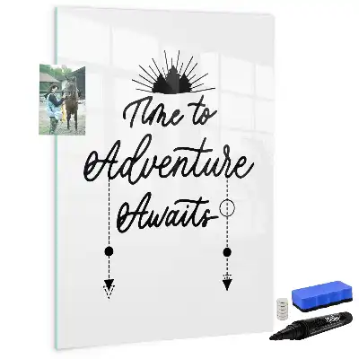 Magnetic dry erase board adventure design