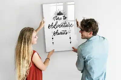 Magnetic dry erase board adventure design
