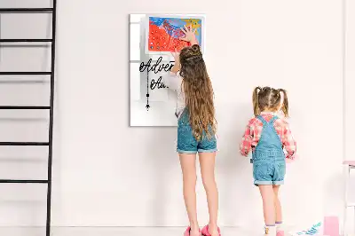 Magnetic dry erase board adventure design