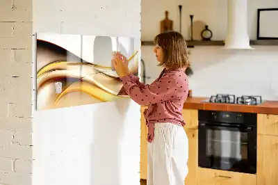 Magnetic marker board with a wave abstraction design