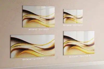 Magnetic marker board with a wave abstraction design