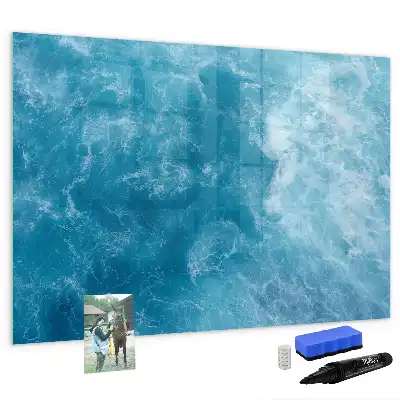 Magnetic marker board sea water color