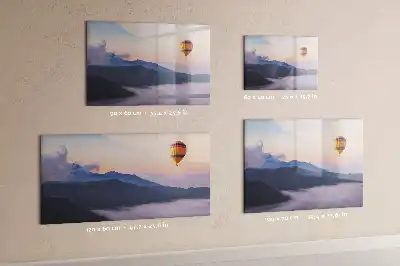 Magnetic glass dry erase board with beautiful landscape design