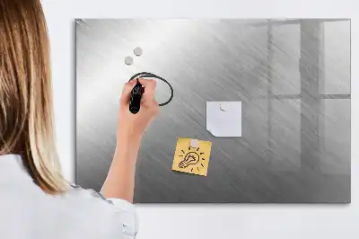 Magnetic glass dry erase board with a metal wall mount