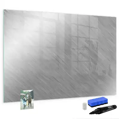 Magnetic glass dry erase board with a metal wall mount
