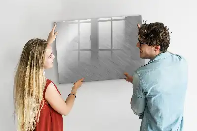 Magnetic glass dry erase board with a metal wall mount