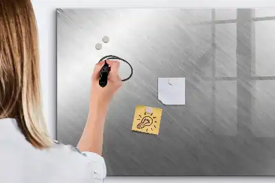 Magnetic glass dry erase board with a metal wall mount