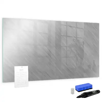 Magnetic glass dry erase board with a metal wall mount