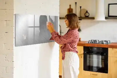 Magnetic glass dry erase board with a metal wall mount