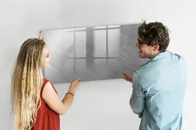 Magnetic glass dry erase board with a metal wall mount