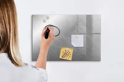 Magnetic glass dry erase board with a metal wall mount