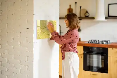 Magnetic marker board with lemon slices design