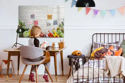 Magnetic whiteboard with a vegetables on the table print