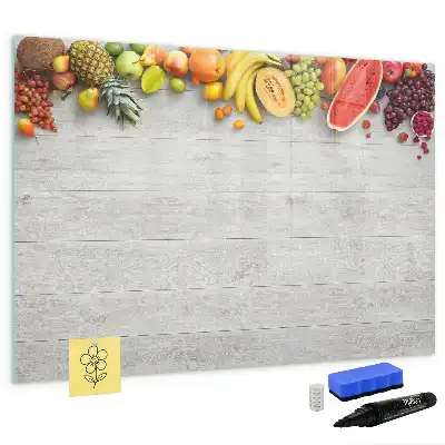 Magnetic marker board fruit on the table
