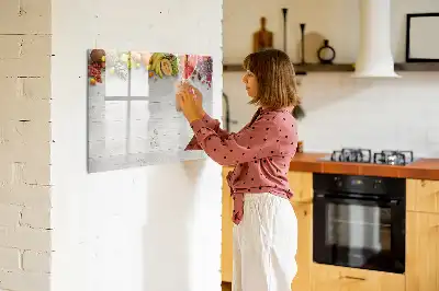 Magnetic marker board fruit on the table