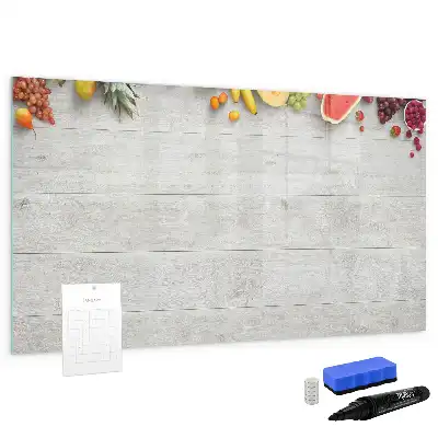Magnetic marker board fruit on the table