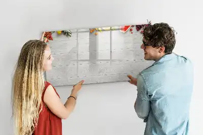 Magnetic marker board fruit on the table