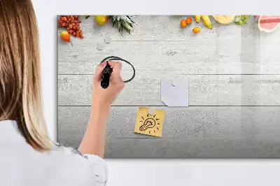 Magnetic marker board fruit on the table