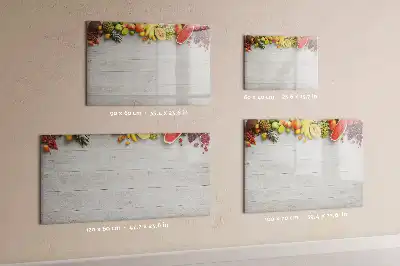 Magnetic marker board fruit on the table