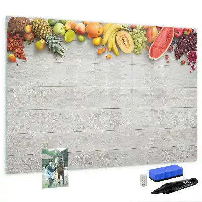 Magnetic marker board fruit on the table