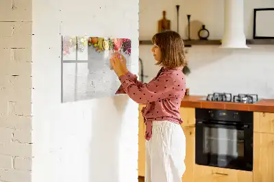 Magnetic marker board fruit on the table