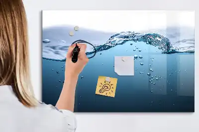 Magnetic marker board with water detail
