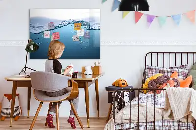 Magnetic marker board with water detail