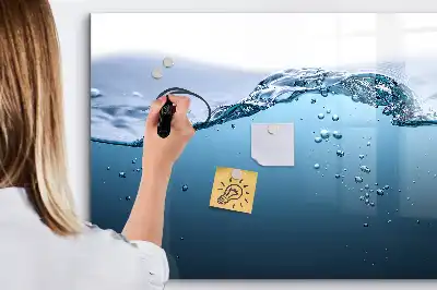 Magnetic marker board with water detail
