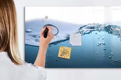 Magnetic marker board with water detail