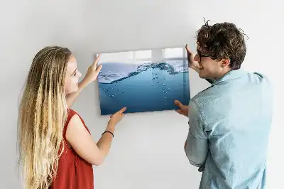 Magnetic marker board with water detail