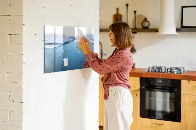 Magnetic marker board with water detail