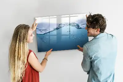 Magnetic marker board with water detail