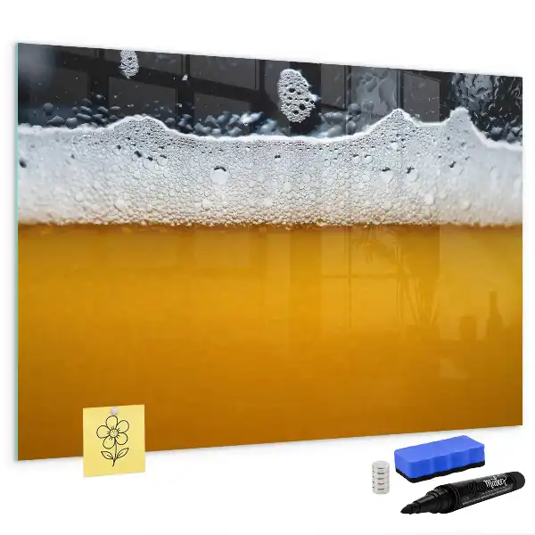 Magnetic glass dry erase board beer tap model