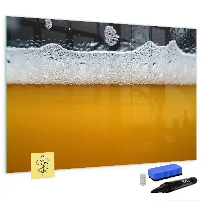 Magnetic glass dry erase board beer tap model