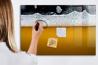 Magnetic glass dry erase board beer tap model
