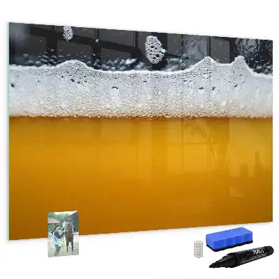 Magnetic glass dry erase board beer tap model